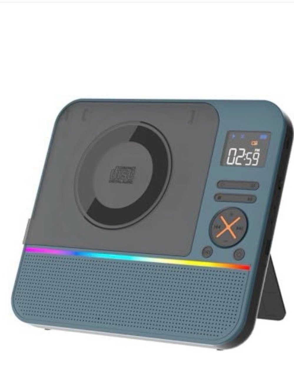 Monodeal Portable Desktop  CD Player with Bluetooth Speaker With Remote- Blue